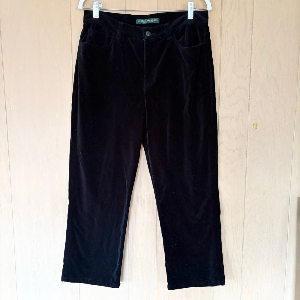 Lauren Jeans Co. Ralph Lauren Chocolate Brown Velvet Pants Sz 10 Cotton Blend